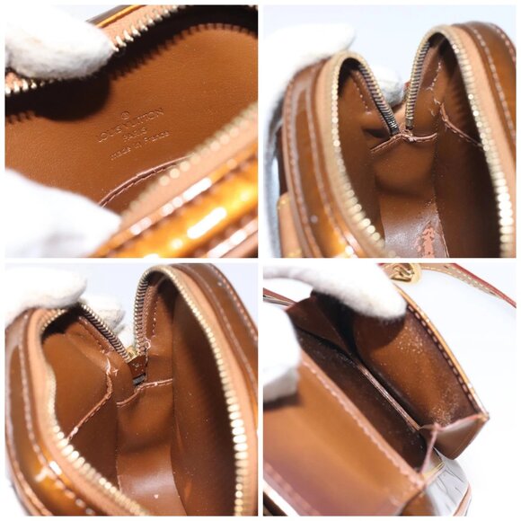 LOUIS VUITTON Monogram Vernis Christie PM Shoulder Bag Bronze M91111 Auth 130923 - Picture 15 of 16